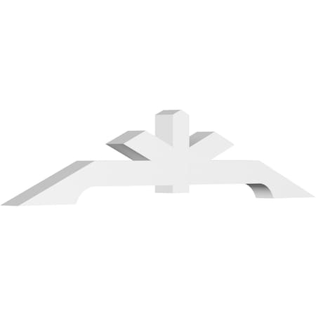Ekena Millwork Vanguard Architectural Grade PVC Gable Bracket, 72"W x 15"H x 4"D x 4"F, 5/12 Pitch GBP072X15X0404VAN00